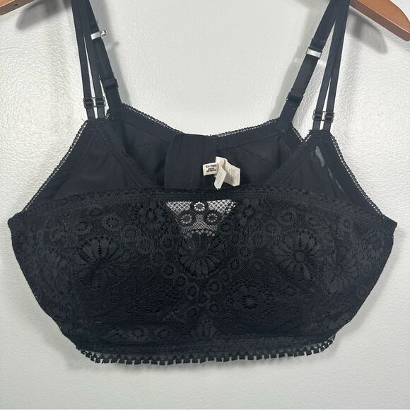 Aerie Black Real Power Wireless Push Up Joy Convertible Lace Bra Size 36DD Sexy - Picture 4 of 16